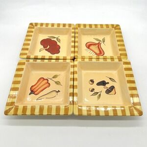 Signature Debby Sagura Antipasto 7 1/2" Dish 4 Pc Set 2004 Housewares Inc.